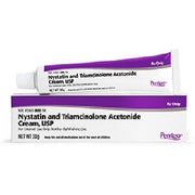 Nystatin and Triamcinolone Acetonide Cream for antifungal and anti-inflammatory treatment, targeting infections and soothing irritated skin.