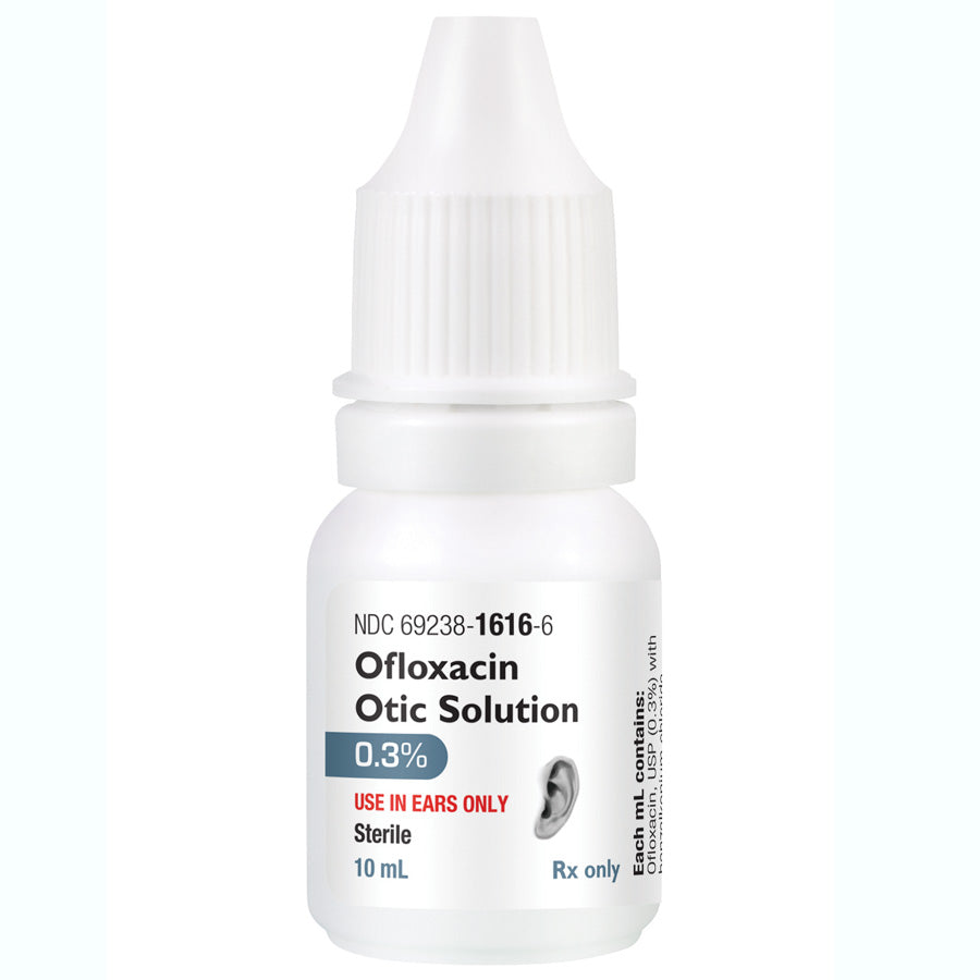 Ofloxacin 0.3% Ear Drops Antibiotic Otic Solution 10 mL by Amneal