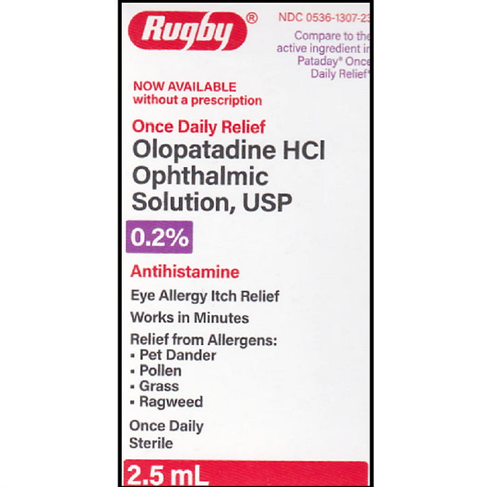 Major Rugby Labs Olopatadine Ophthalmic Solution 0.2% Antistamine Eye Itch Relief Drops 2.5 mL | Mountainside Medical Equipment 1-888-687-4334 to Buy