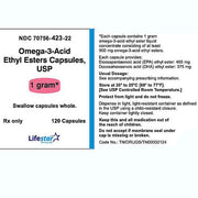 Omega-3-Acid Ethyl Esters Capsules 1 gram, promoting heart health, reducing cholesterol, and enhancing joint function.