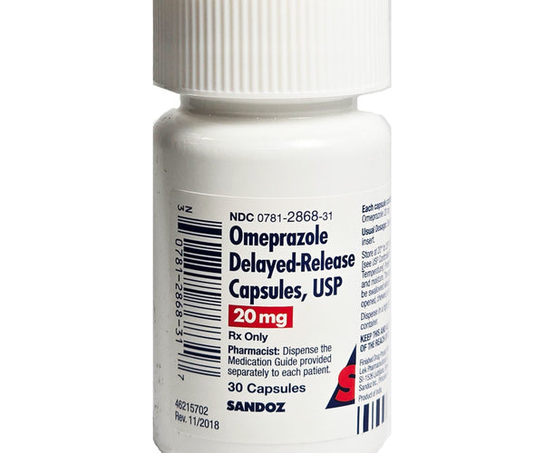 Omeprazole 20 mg Delayed-Release Capsules 30 Count (RX) — Mountainside  Medical