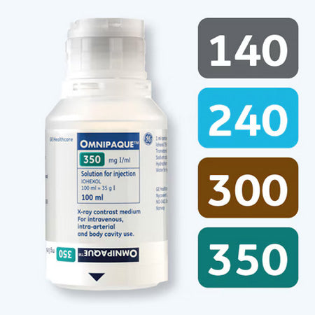 Kopaq Injection Omnipaque 350 (Iohexol) Injection 350 mg/mL Bottles 100 mL x 10/Case b ...