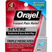 Orajel instant pain relief for toothache and gum relief.