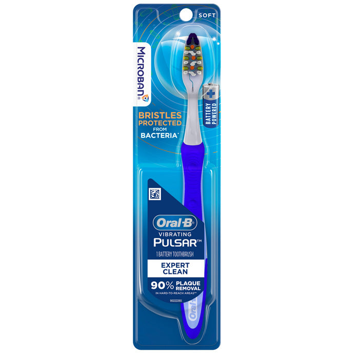Oral-B Pulsar Battery Powered Vibrating Bristles Toothbrush, Soft, 4 Oral-B Pulsar Battery Powered Vibrating Bristles Toothbrush, Soft, 4