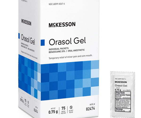 Orasol Gel Oral Pain Relief with 20% Benzocaine Packets — Mountainside ...
