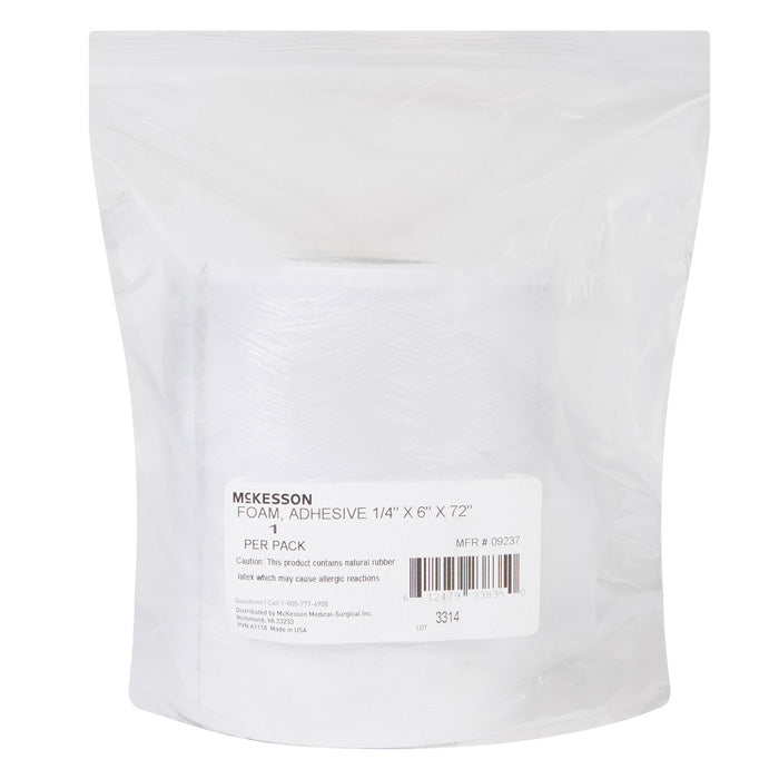 Orthopedic Foam Padding Roll Adhesive Poly-Foam Non-Sterile 6 x 12 inches (1/4 inch Thick 6 x 180 inches (1/8 inch Thick