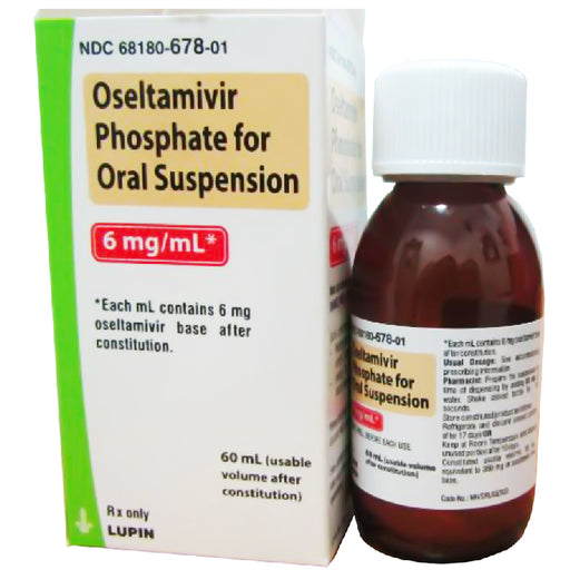 Lupin Pharma Oseltamivir Phosphate Liquid for Oral Supension 6 mg/mL (Generic Tamiflu®) Lupin Pharma 60 mL | Buy at Mountainside Medical Equipment 1-888-687-4334