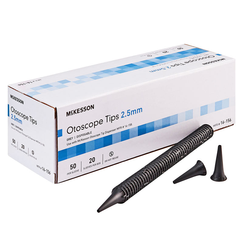 Otoscope Ear Speculum Tips 2.5mm & 4mm Length, Black — Mountainside Medical