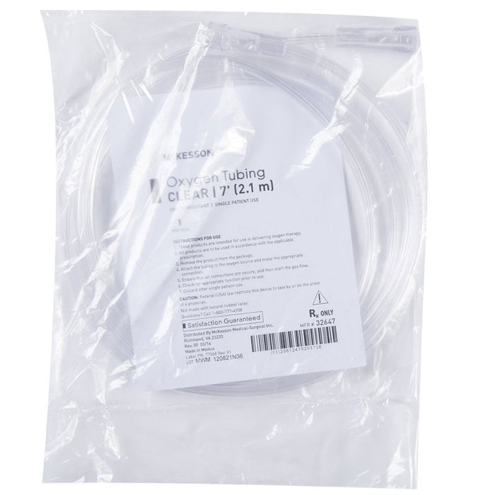 Oxygen Tubing 7 Foot Length by McKesson in Bag