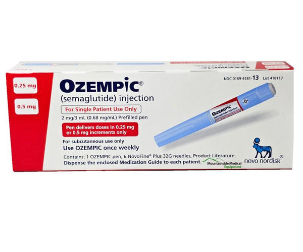 semaglutide 5 units Ozempic (Semaglutide Injection) 0.25mg or 0.5mg — Mountainside Medical