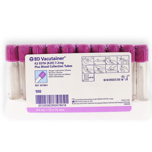 Tan Tube Additive EDTA Blood Collection Tubes 3 mL BD 367856 Vacutainer — Mountainside ...
