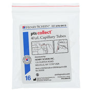 Packaging of Henry Schein pts collect 40 μL Capillary Tubes.