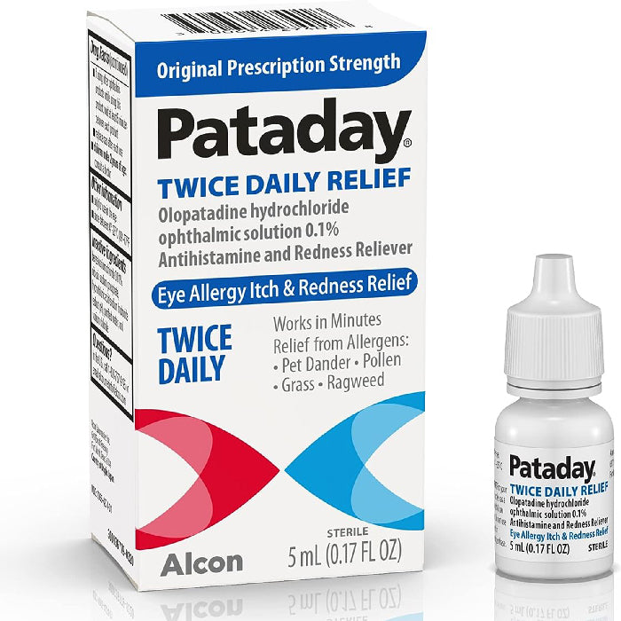Pataday Twice Daily Eye Allergy Itch & Redness Relief Eye Drops 5 mL ...