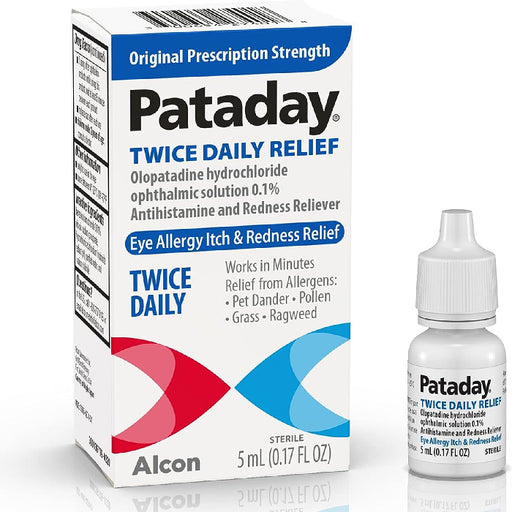 Buy Alcon Vision Care Pataday Twice Daily Eye Allergy Itch & Redness Relief Eye Drops 5 mL  online at Mountainside Medical Equipment