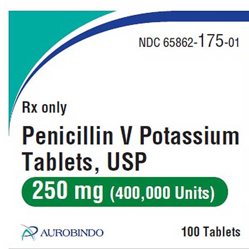 Penicillin V Potassium Antibiotic Tablets 250 mg (400,000 Units)