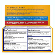 Pepcid AC Maximum Strength Acid Reducer Famotidine Tablets 20 mg, Drug facts: fast heartburn relief, supports digestive health.