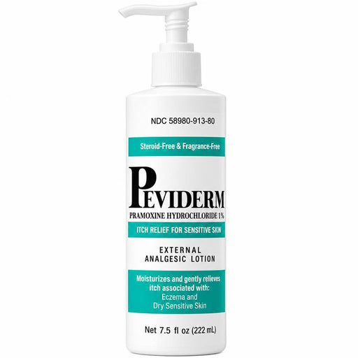 Peviderm Lotion Pramoxine Hydrochloride 1% Anti-Itch Moisturizing Lotion 222 mL