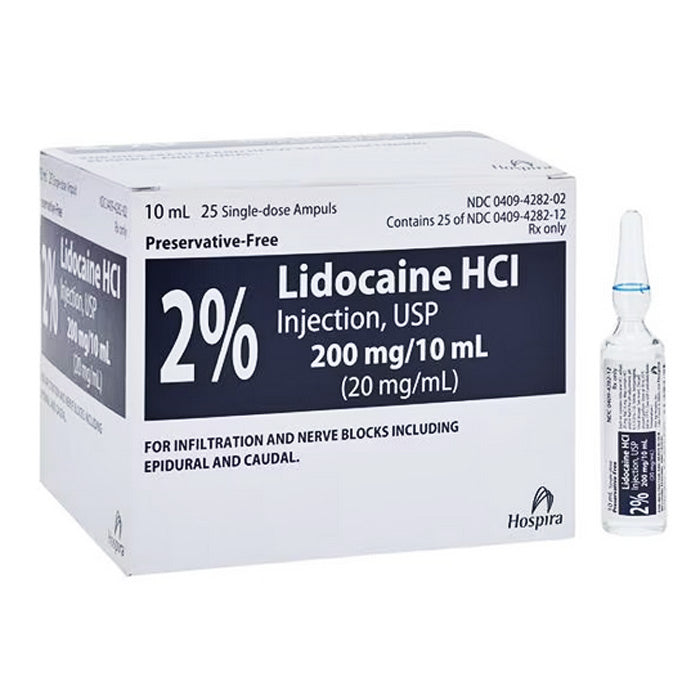 Buy Pfizer Injectables Pfizer Lidocaine 2% for Injection 10mL Ampule 25/tray  online at Mountainside Medical Equipment