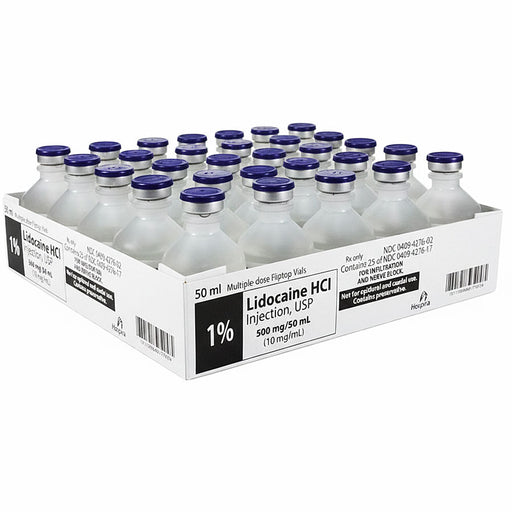Lidocaine Hydrochloride 1% Injection 50 mL Multiple Dose Vials, 25 Per Pack by Pfizer Injectables