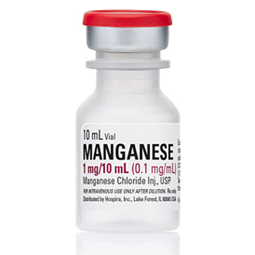 Buy Pfizer Injectables Manganese Chloride for Injection 0.1 mg/mL SDV 10 mL x 25/Tray  online at Mountainside Medical Equipment