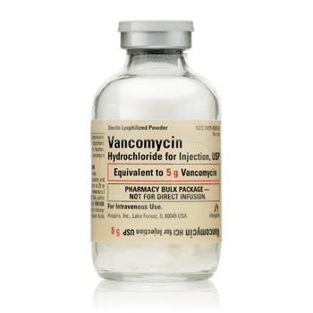 Glycopeptide Antibiotic | Pfizer Vancomycin Hydrochloride for Injection Pharmacy Bulk Glass Fliptop Vial 5 Gram