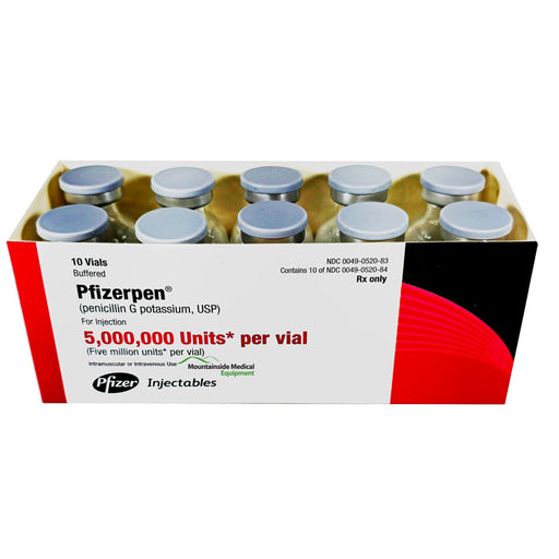 Pfizerpen Injection (Penicillin G Potassium) 5,000,000 Units per Vial, Hospira Pfizer.