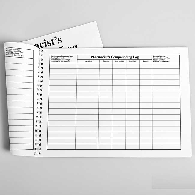 Pharmacists Compounding Log Book — Mountainside Medical