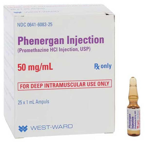 Phenergan Promethazine HCL Injection 50mg/mL Ampule 1 mL