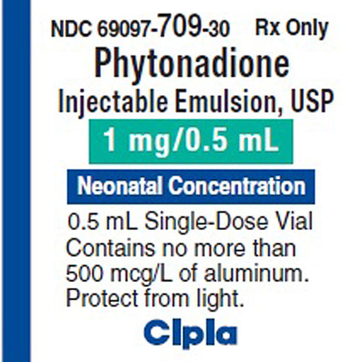Phytonadione Injection Emulsion 1 mg/0.5 mL Neonatal Concentration by Cipla 