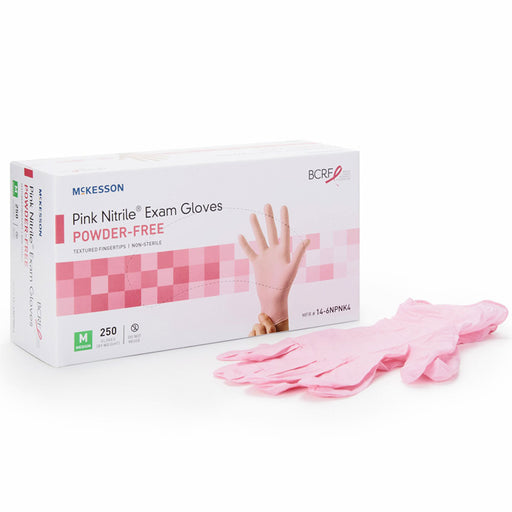 Pink Nitrile Exam Gloves for safe, latex-free protection in healthcare settings, ideal for hygiene and reducing infection risk.