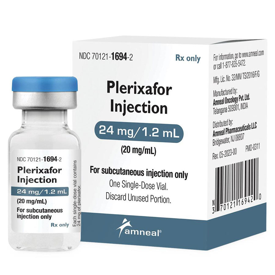 Plerixafor Injection 20mg/mL Stem Cell Mobilizer Single-Dose Vial 2 mL by Amneal Pharmaceuticals