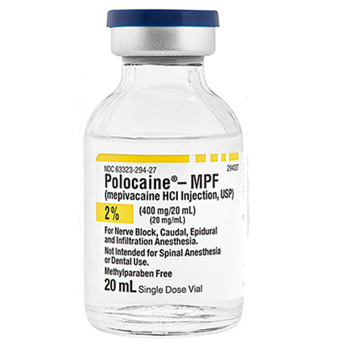 Polocaine MPF (Mepivacaine Hydrochloride) 2 Injection SingleDose Via — Mountainside Medical