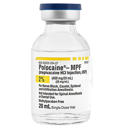Polocaine MPF (Mepivacaine Hydrochloride) 2% Injection Single-Dose Vials 20 mL