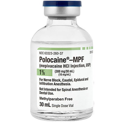 Polocaine (Mepivacaine Hydrochloride) 1% Injection Single-Dose Vials 30 mL