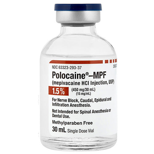 Polocaine MPF (Mepivacaine Hydrochloride) 1.5% Injection Single-Dose Vials 30 mL