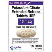 Potassium Citrate Tablets 10mEq Extended Release By Zydus