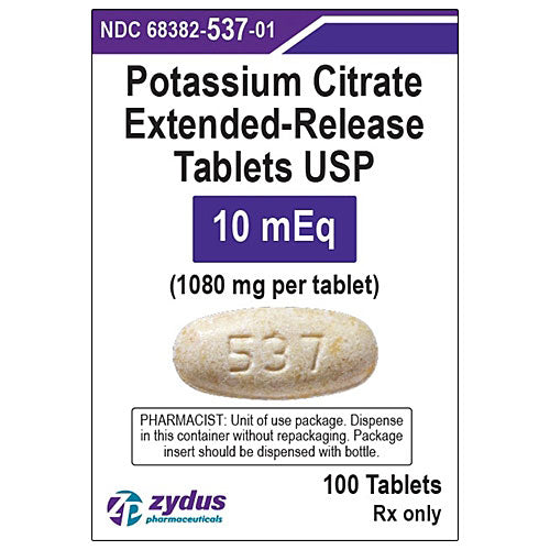 Potassium Citrate Tablets 10mEq Extended Release By Zydus