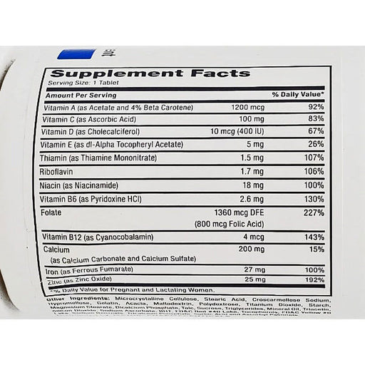 Prenatal Multivitamins Supplement Facts for Major Pharma 00904-5313-46