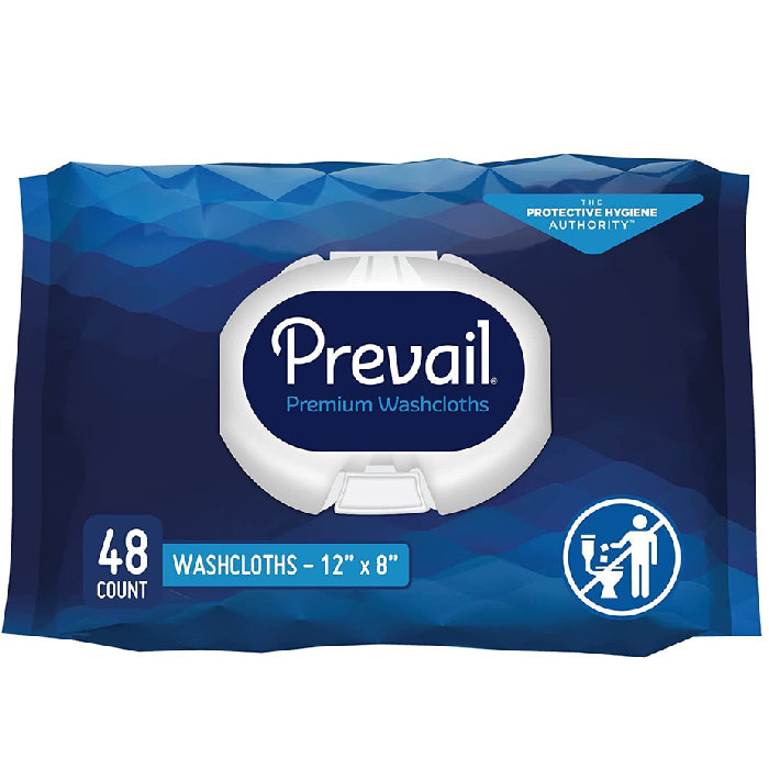 First Quality Prevail Adult Wet Wipe Full Body Washcloths 48 Count | Mountainside Medical Equipment 1-888-687-4334 to Buy