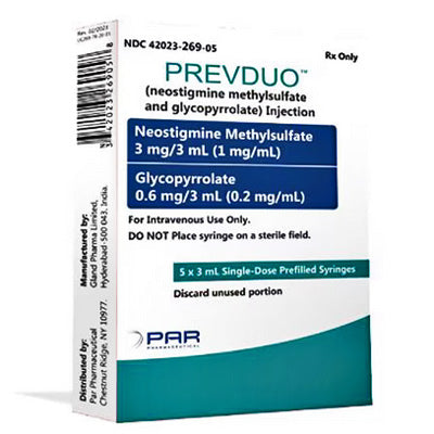 Prevduo (Neostigmine Methylsulfate and Glycopyrrolate) Injection Mountainside Medical Prevduo (Neostigmine Methylsulfate and Glycopyrrolate) Injection Mountainside Medical