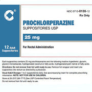 Prochlorperazine Suppositories 25 mg by Cosette Pharma for effective nausea relief, managing dizziness, and promoting mental well-being.