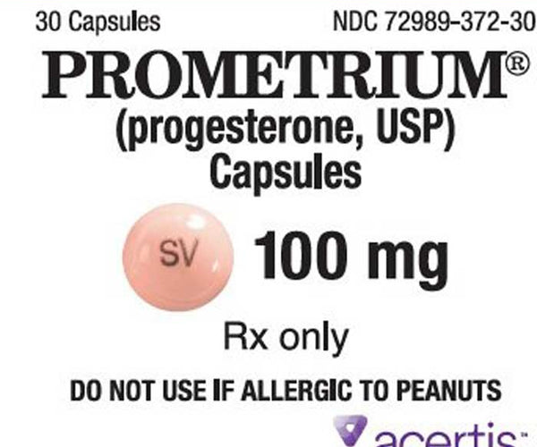 Prometrium Progesterone 100 mg Capsules 100 Count (RX) — Mountainside ...