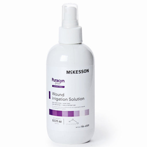 Puracyn Plus Antimicrobial Wound Irrigation Solution 8.5 oz, for effective wound cleansing, infection control, and faster healing.