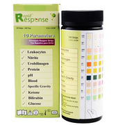 10 SG Urine Reagent Test Strips for glucose, protein, and more in comprehensive health monitoring.