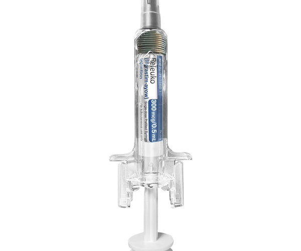 Releuko Filgrastim-Ayow Injection 300mcg/0.5 mL Prefilled Syringes 27 gauge x 1/2 inch Needle **Refrigerated (RX)