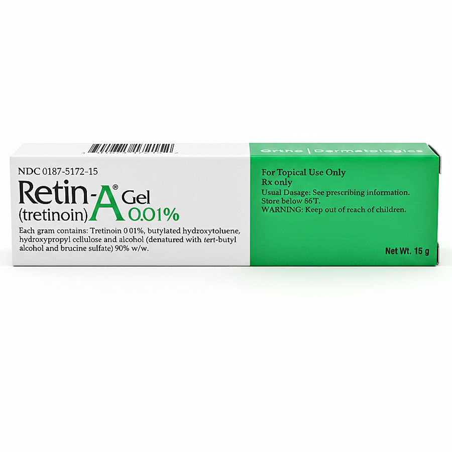 Retin-A Gel (Trerinon) 0.01% Acne Medication 15 gram Green Tube