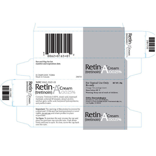 Buy Bausch Health US Retin-A (Trerinon) Cream 0.025% Acne Medication 20 gram (RX)  online at Mountainside Medical Equipment
