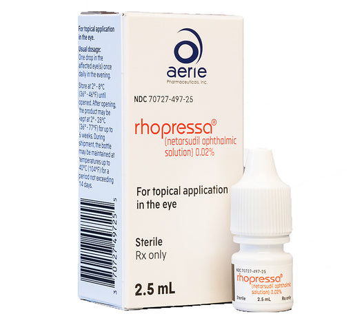 Rhopressa Eye Drops Netarsudil Ophthalmic Solution