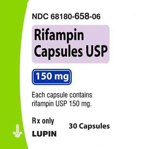 Rifampin 150 mg Capsules Antibiotic Medication 30 Count 