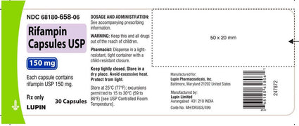 Package Lable for Rifampin 150 mg Capsules 